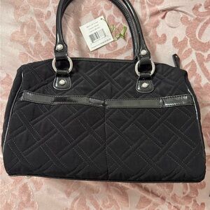 Elegant Black Quilted Handbag